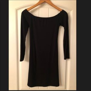 Honey Punch ribbed off shoulder bodycon dress